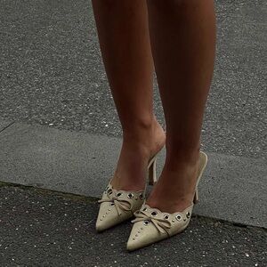 Princess Polly Charisma Pointed Toe Heels Taupe